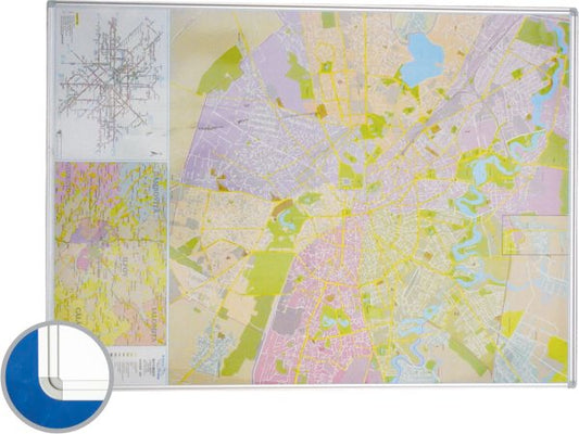 Harta Bucuresti (rutiera) 137 X 99 Cm, Profil Aluminiu Sl, Smit