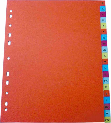Index Plastic Color, Numeric 1-12, Extra Wide, A4+, 125 Microni, Optima