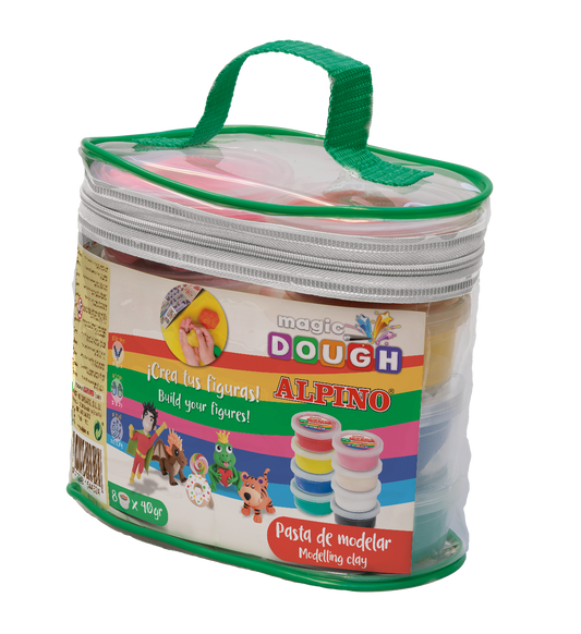 Kit 8 Culori X 40gr. Plastilina Magica, 320 Grame, Alpino