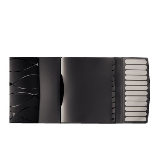 Mapa Plastic Cu 12 Separatoare Leitz Vivanto - Negru