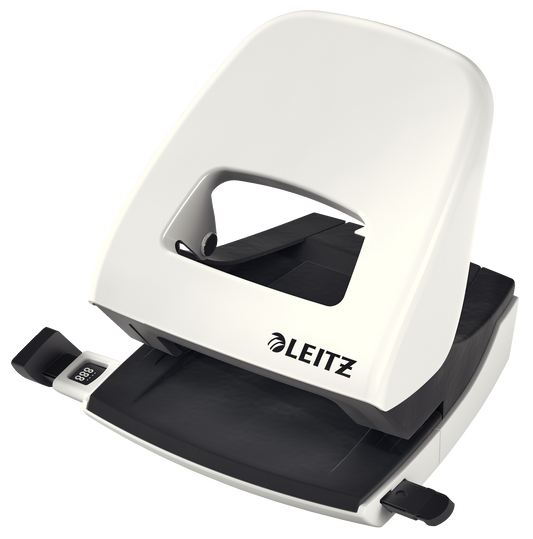 Perforator Metalic Leitz Wow 5008 Nexxt Series, 30 Coli, Alb