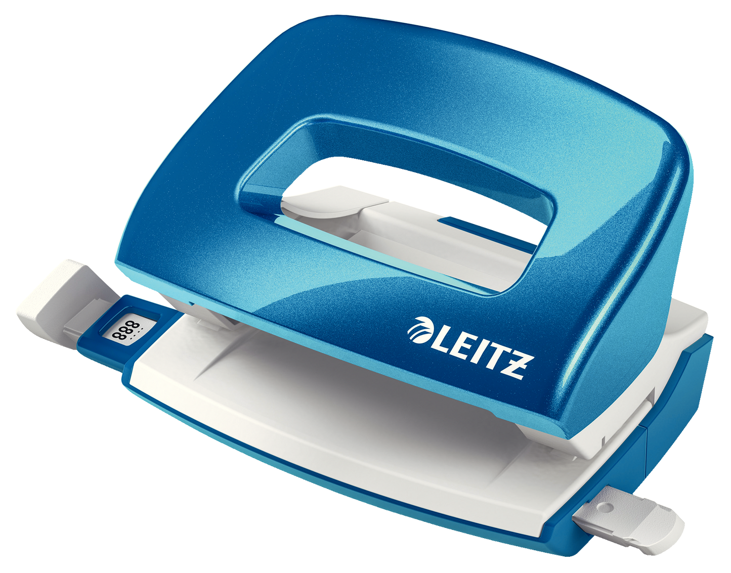 Perforator metalic Leitz WOW 5060 MINI NeXXt Series, 10 coli, albastru