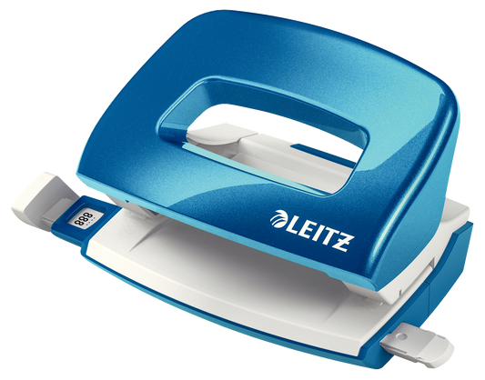 Perforator metalic Leitz WOW 5060 MINI NeXXt Series, 10 coli, albastru