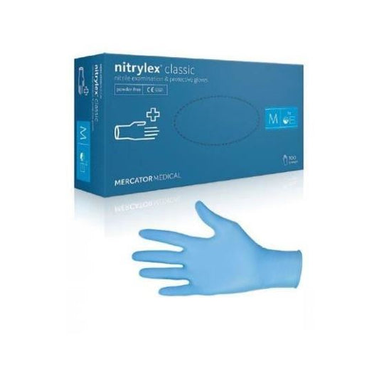 Manusi Nitril Albastre M, 100 Buc/cutie-nitrylex Clasic