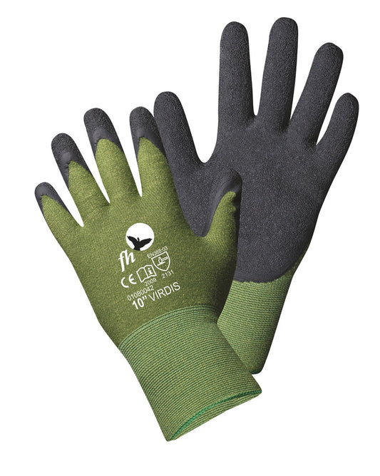 Manusi Protectie Virdis, Nylon/latex, Standard En420, En388:2131 - Marime 10 - Verde Cu Negru