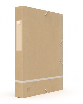 Mapa Carton Reciclat, Cu Elastic, 35mm Latime, Oxford Touareg - Kraft/alb
