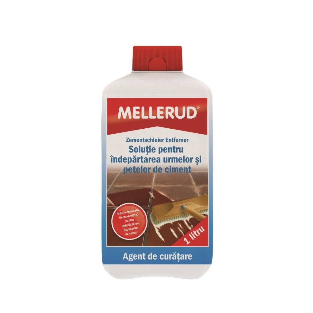 Solutie Indepartare Pete de Ciment Mellerud, 1 L, Solutie Curatare Ciment, Solutie Curatare Pete de Ciment, Solutie Curatare Urme de Ciment, Detergent Curatare Ciment, Detergent Pete Ciment, Detergent Urme Ciment, Detergenti Curatare Ciment