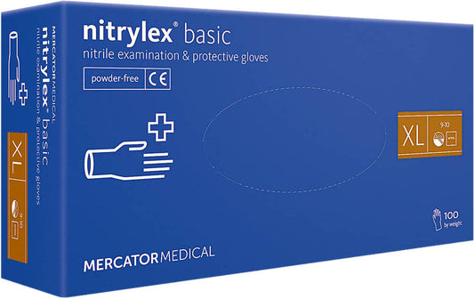 Manusi Nitril Albastre Xl, 100 Buc/cutie-nitrylex Basic
