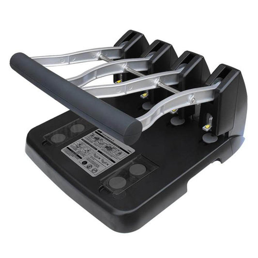 Perforator Noki P-1500, Capacitate 150 Coli, 4 Gauri, Negru, Plastic/Metal, Perforator Capacitate Mare, Perforator pentru Hartie, Perforator de Hartie, Perforatoare Hartie, Perforatoare Birou, Perforatoare de Hartie, Perforatoare 150 Coli