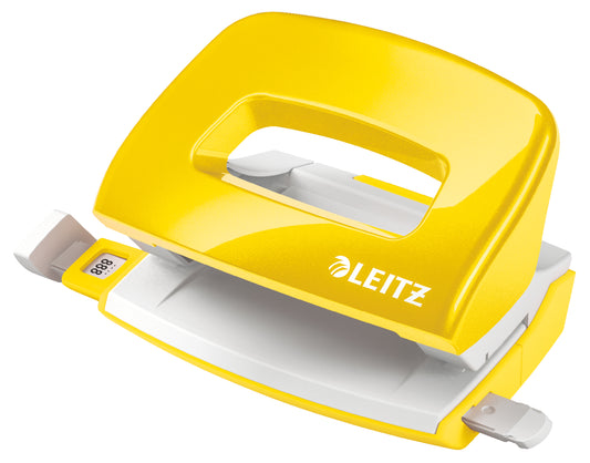 Perforator metalic Leitz WOW 5060 MINI NeXXt Series, 10 coli, galben