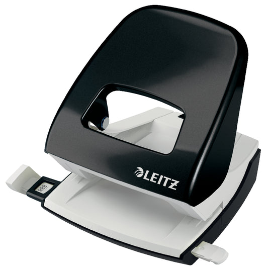 Perforator metalic Leitz WOW 5008 NeXXt Series, 30 coli, negru