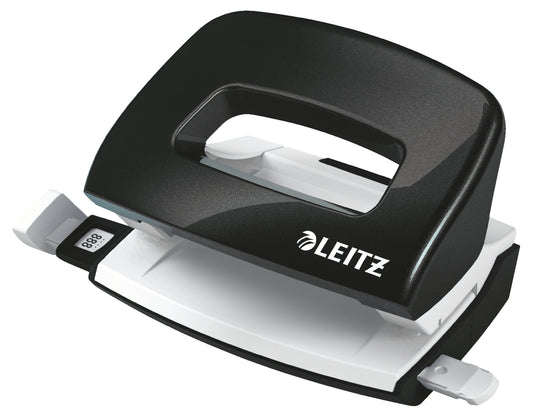 Perforator Metalic Leitz Wow 5060 Mini Nexxt Series, 10 Coli, Negru