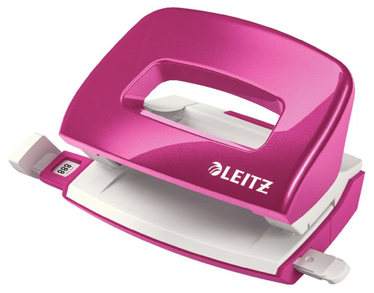 Perforator metalic Leitz WOW 5060 MINI NeXXt Series, 10 coli, roz