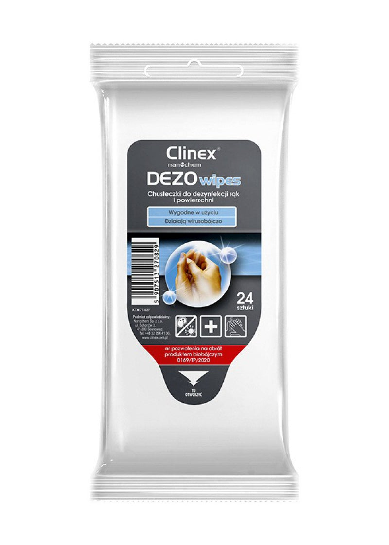 Clinex Dezowipes, Servetele Dezinfectante, 24 Buc/pachet