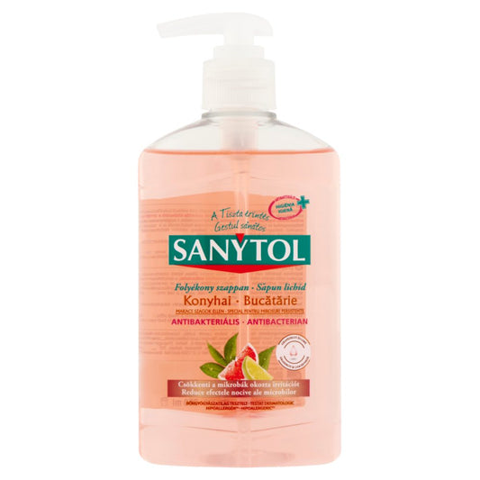 Sapun Lichid Dezinfectant Sanytol, 250 ml, Parfum de Grapefruit, Sapun pentru Maini, Sapun Dezinfectant de Maini, Sapun Dezinfectant Lichid, Dezinfectant Sapun Lichid, Dezinfectant Sapun de Maini, Dezinfectant Lichid Tip Sapun